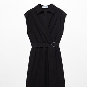 (NWT) MANGO Black Belt Shirt Dress – XS